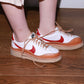 Peterson Stoop X Nike Cortez White and Red Leather Sneakers