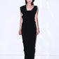 Vivienne Westwood Runway Black Drape Asymmetrical Maxi Dress