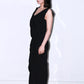 Vivienne Westwood Runway Black Drape Asymmetrical Maxi Dress