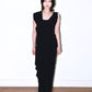 Vivienne Westwood Runway Black Drape Asymmetrical Maxi Dress