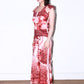 Jean Paul Gaultier Y2K Rare Goddess Print Maxi dress with Padded Shoulder Piece Set