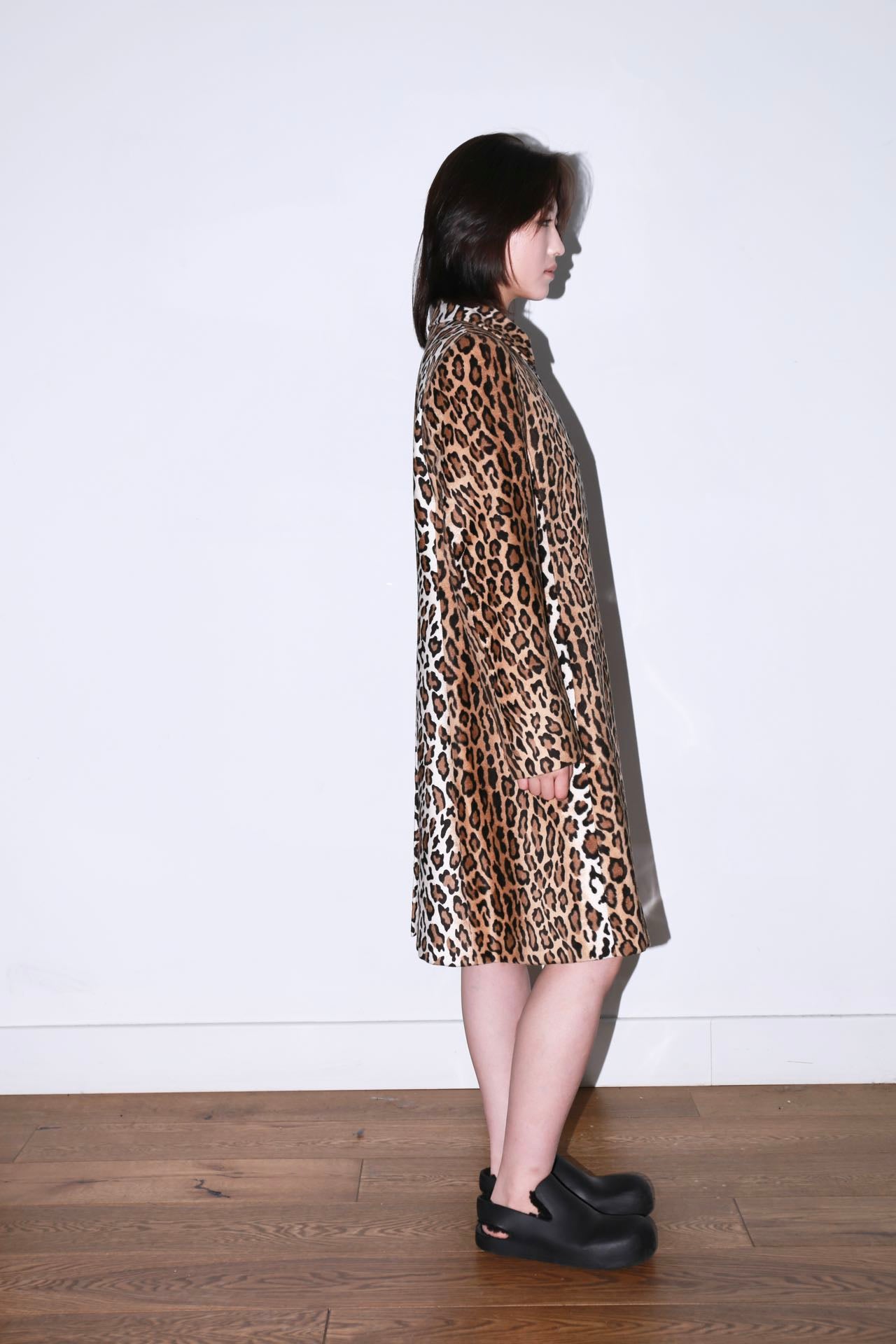 Moschino Leopard Print Short Fur Coat