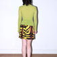 Versace 2004 Runway Tiger Print Pleated Skirt