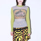 Versace 2004 Runway Tiger Print Pleated Skirt