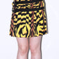 Versace 2004 Runway Tiger Print Pleated Skirt