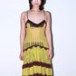 Jean Paul Gaultier Soleil Yellow Victorian Gothic Styled Laced Y2K Dress