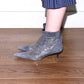 Dolce & Gabanna Y2K Blue and Grey Suede Snake Print Leather Pointy Ankle Boots