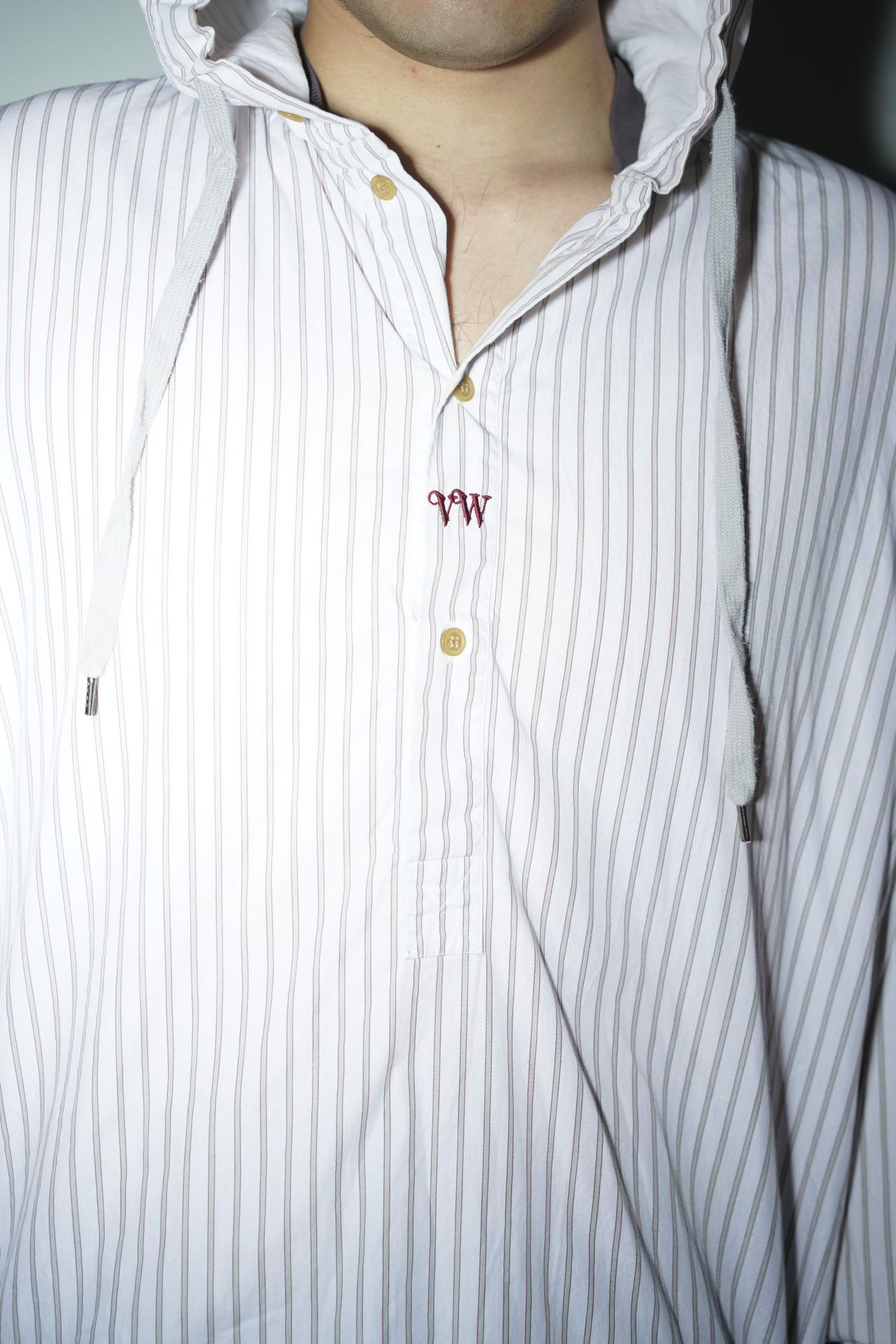 Vivienne Westwood White Stripes Hood Shirt