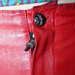 Chrome Hearts Red Leather Trousers