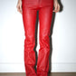 Chrome Hearts Red Leather Trousers