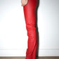 Chrome Hearts Red Leather Trousers