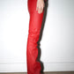 Chrome Hearts Red Leather Trousers