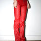 Chrome Hearts Red Leather Trousers