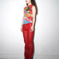 Chrome Hearts Red Leather Trousers