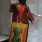 Jean Paul Gaultier Iconic Y2K Vintage Venus Statue Print Kimono Mesh Dress