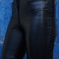 Christian Dior by John Galliano Vintage Y2K Punk Bandage Black Flare Leather Trousers