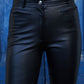 Christian Dior by John Galliano Vintage Y2K Punk Bandage Black Flare Leather Trousers