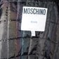 Moschino Vintage Wheel Pattern Embossed Leather Padded Jacket