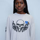 Heron Preston Spray Print Skeloton Skull Gothic Oversized T-shirt