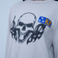 Heron Preston Spray Print Skeloton Skull Gothic Oversized T-shirt