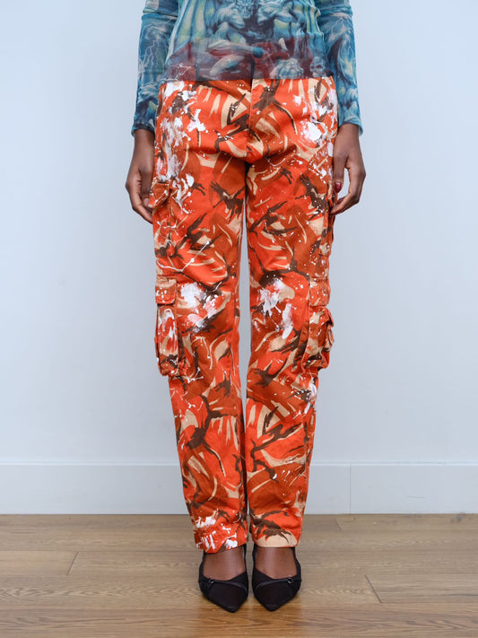 Martine Rose Camouflage-Printed Mid Rise Cargo Pants