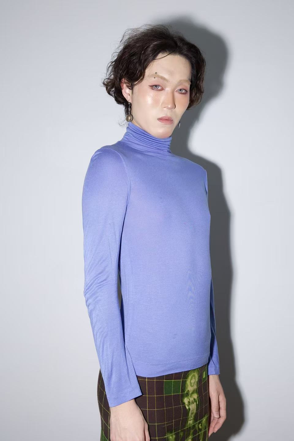 Dries Van Noten Purple Silk Cotton Jersey Top