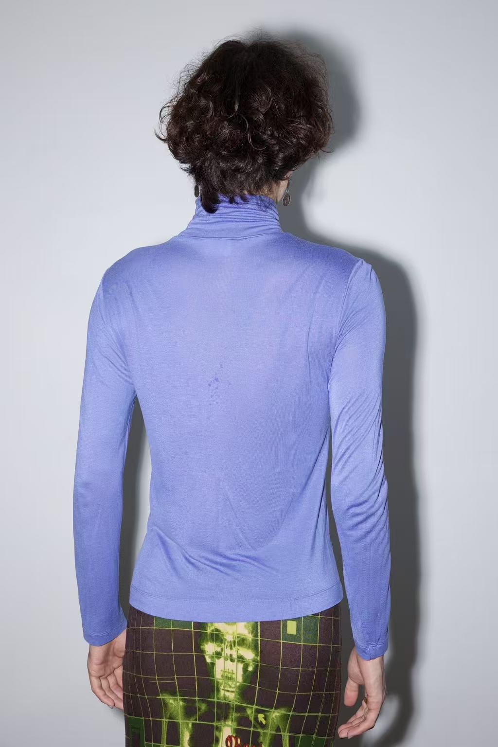 Dries Van Noten Purple Silk Cotton Jersey Top