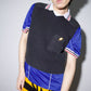 Walter Van Beirendonck 90s Vintage Futuristic Black Knitted Tank Top