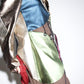 PE99Y YAN9 Metallic Green and Blue Leather Geometric Spiky Tailored Blazer