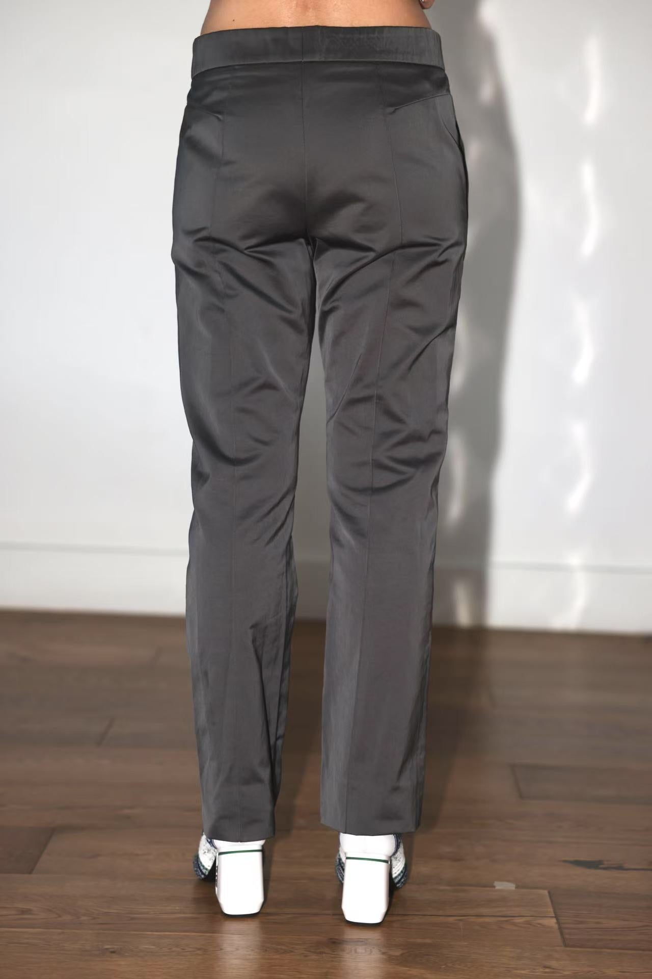 Marni Grey Silk Trousers