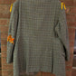 Designer Remake Men's Grey Check Wool Blazer Jacket