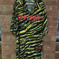 LU'U DAN  Black & Yellow Psychedelic Tiger Shirt