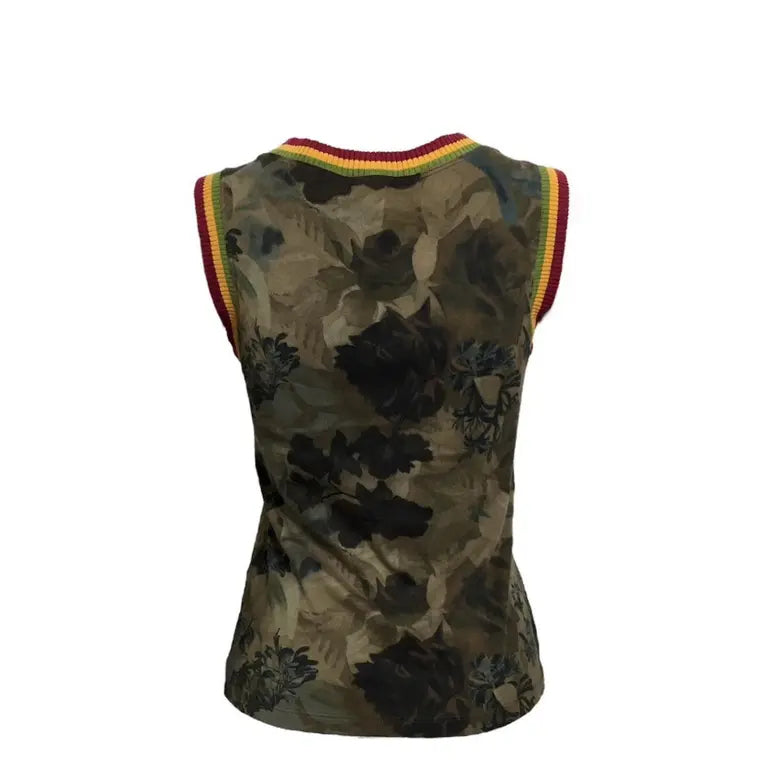 Christian Dior by John Galliano Y2K 2003 "DIOR LOVE" Rasta Tank Top