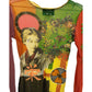 Jean Paul Gaultier Y2K Japanese Portrait Print Colorful Sequinned Mesh Top