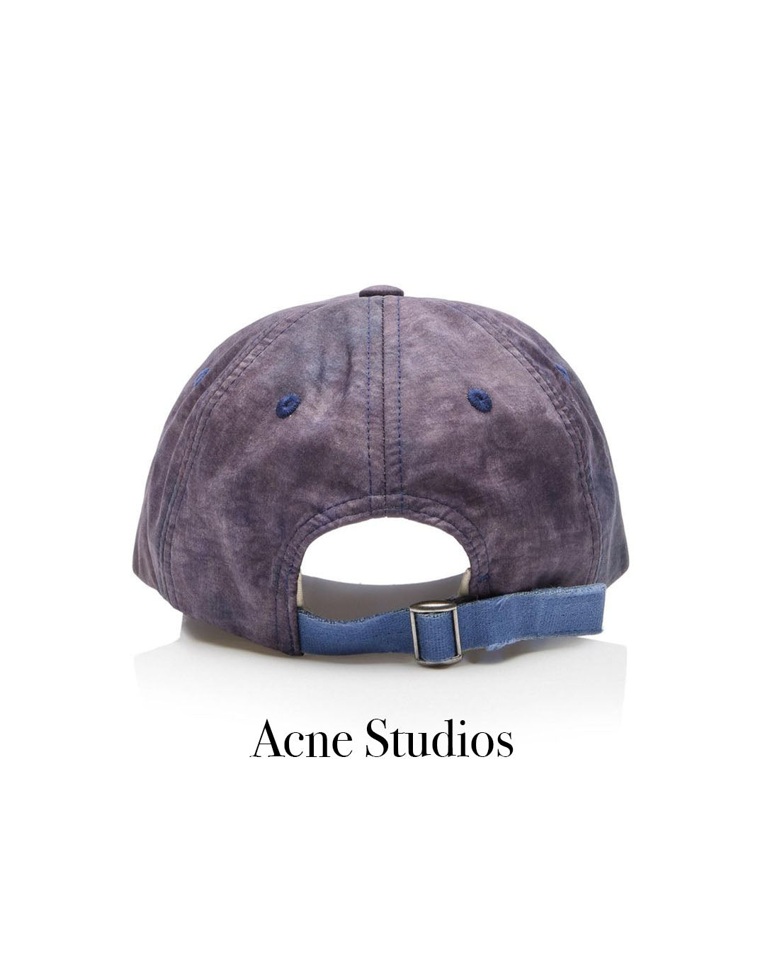 Acne Studios Tie Dye-Detail Grey Baseball Cap