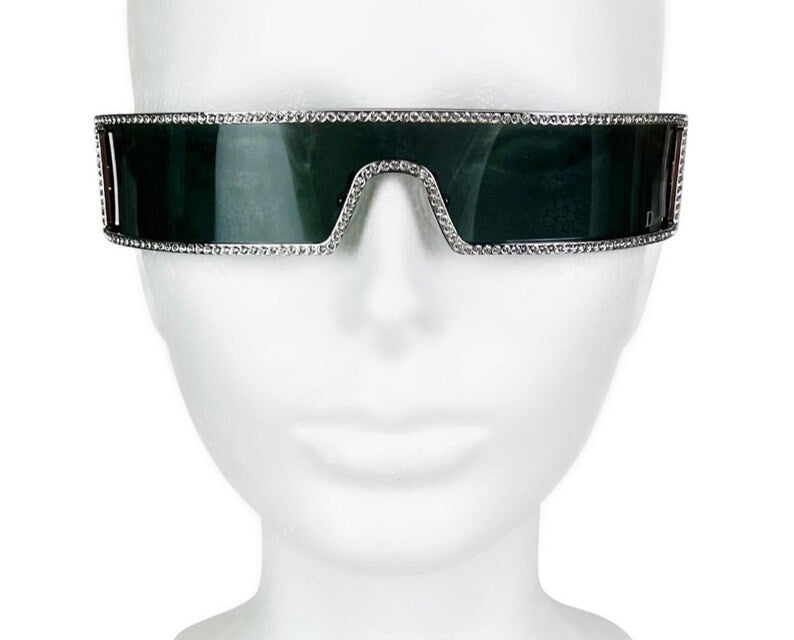 Christian Dior by John Galliano SWAROVSKI  Limited Edition silver Y2K punk sunglasses