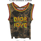 Christian Dior by John Galliano Y2K 2003 "DIOR LOVE" Rasta Tank Top