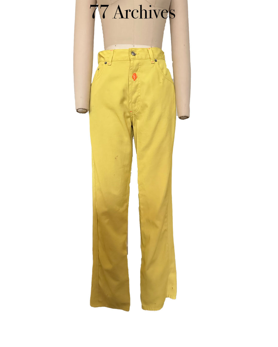 Walter Van Beirendonck Y2K Yellow Runway Trousers