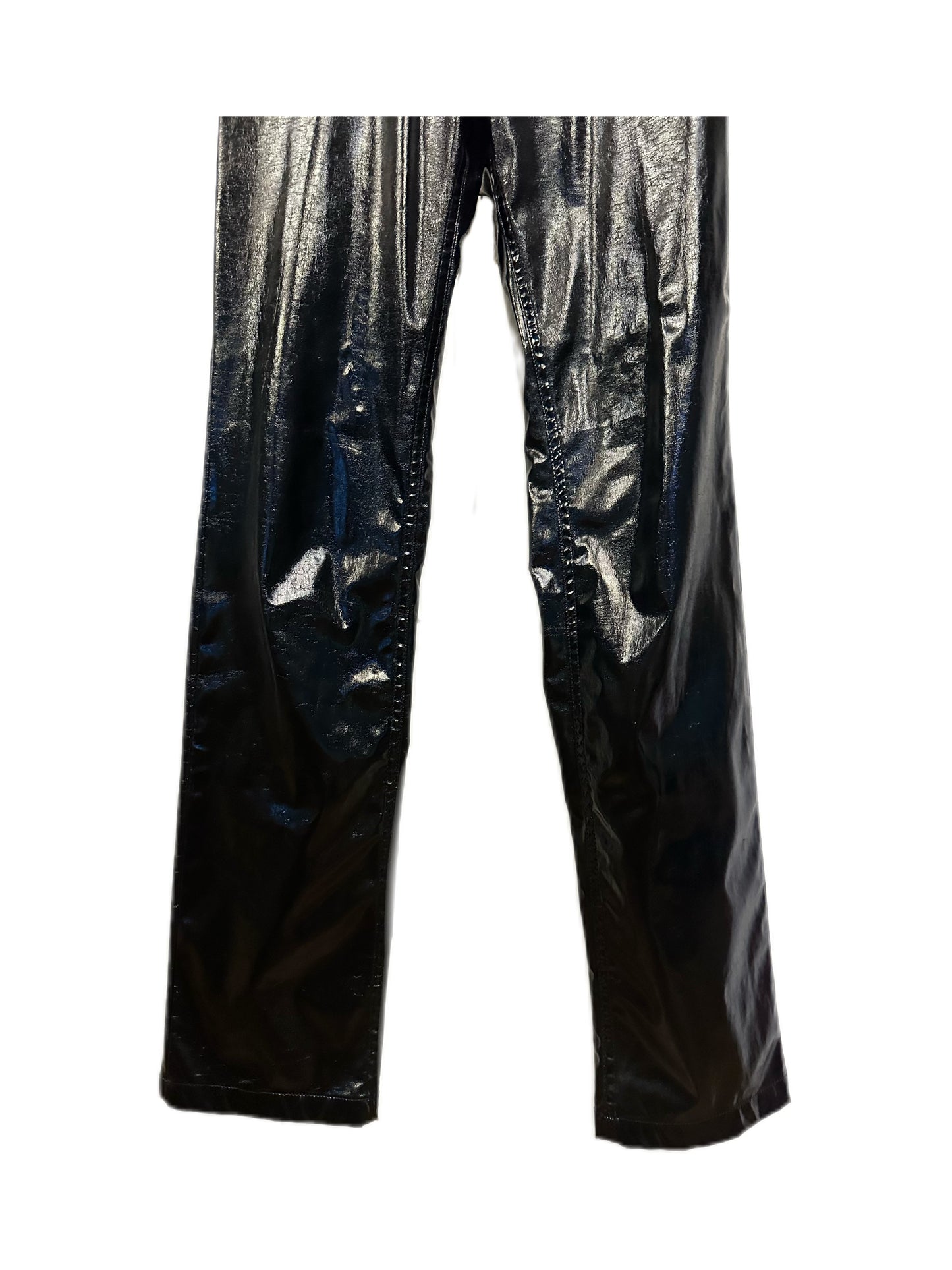 Ottolinger Black Shiny Surface Punk Drape Trousers