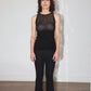 Helmut Lang Black Jersey Flare Trousers