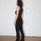 Helmut Lang Black Jersey Flare Trousers