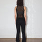 Helmut Lang Black Jersey Flare Trousers