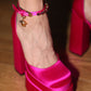 Versace Pink Silk Platform Heels