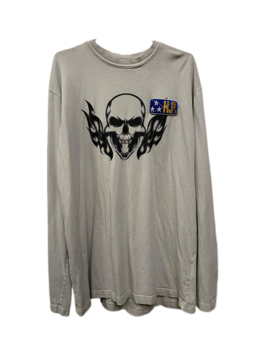 Heron Preston Spray Print Skeloton Skull Gothic Oversized T-shirt