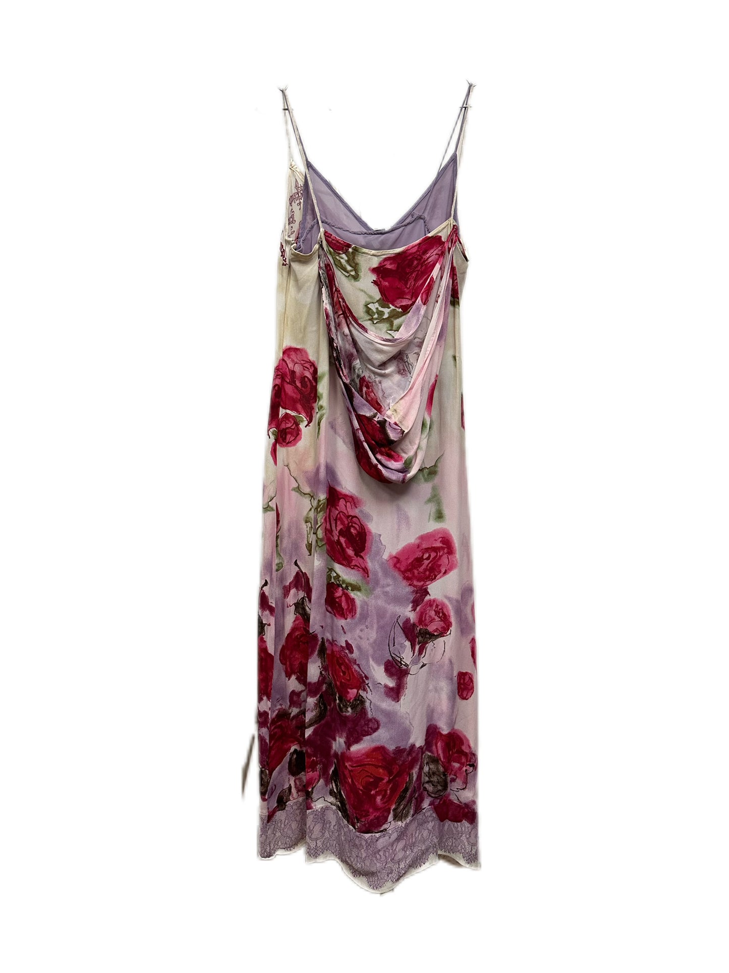 Blumarine Spring Summer 1997 Y2K Runway Rose Dress Double Layered Set