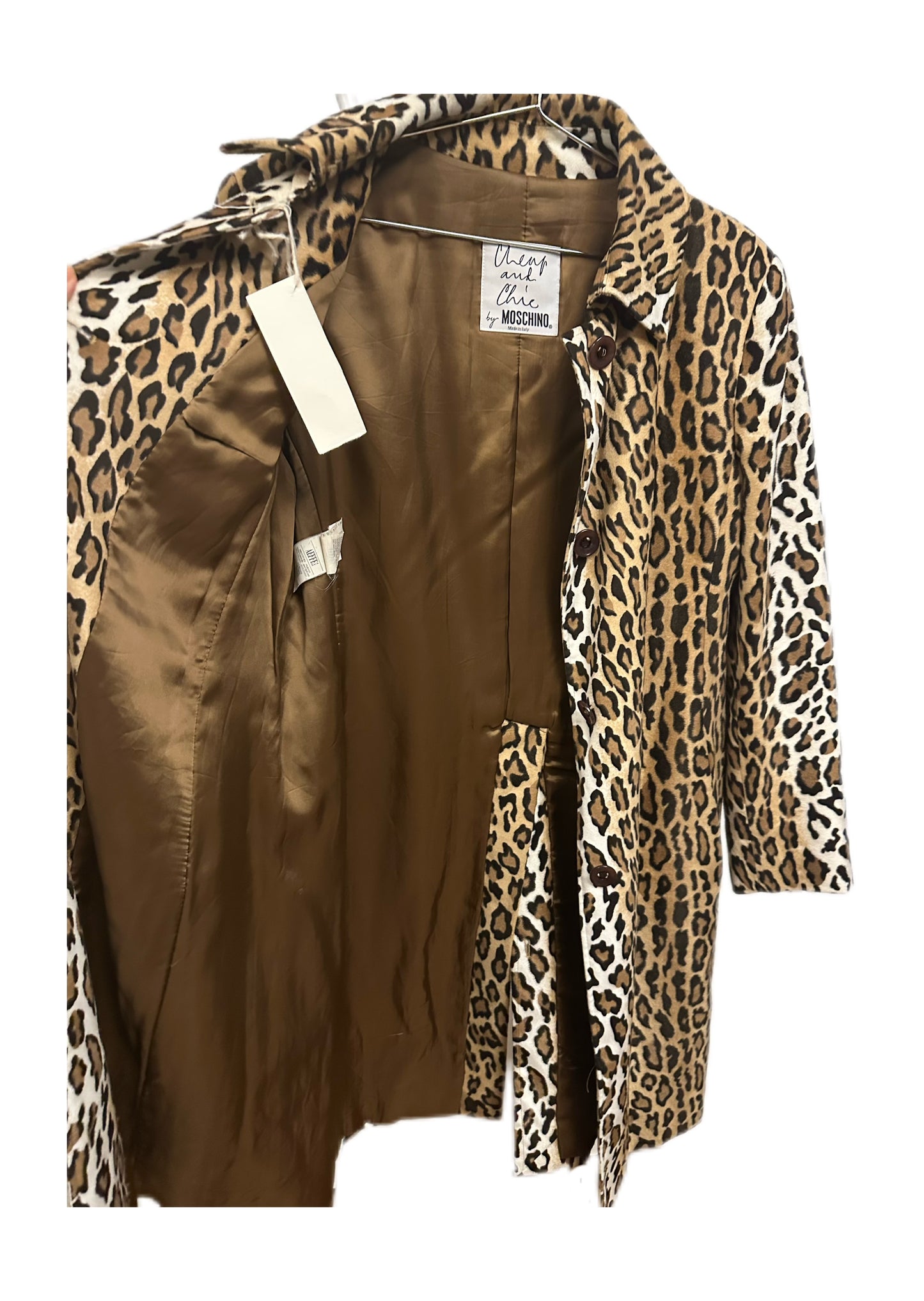 Moschino Leopard Print Short Fur Coat