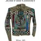 Jean Paul Gaultier Y2K Iconic 90s Television Print Runway Cotton Jersey Hood Jacket