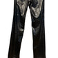 Ottolinger Black Shiny Surface Punk Drape Trousers