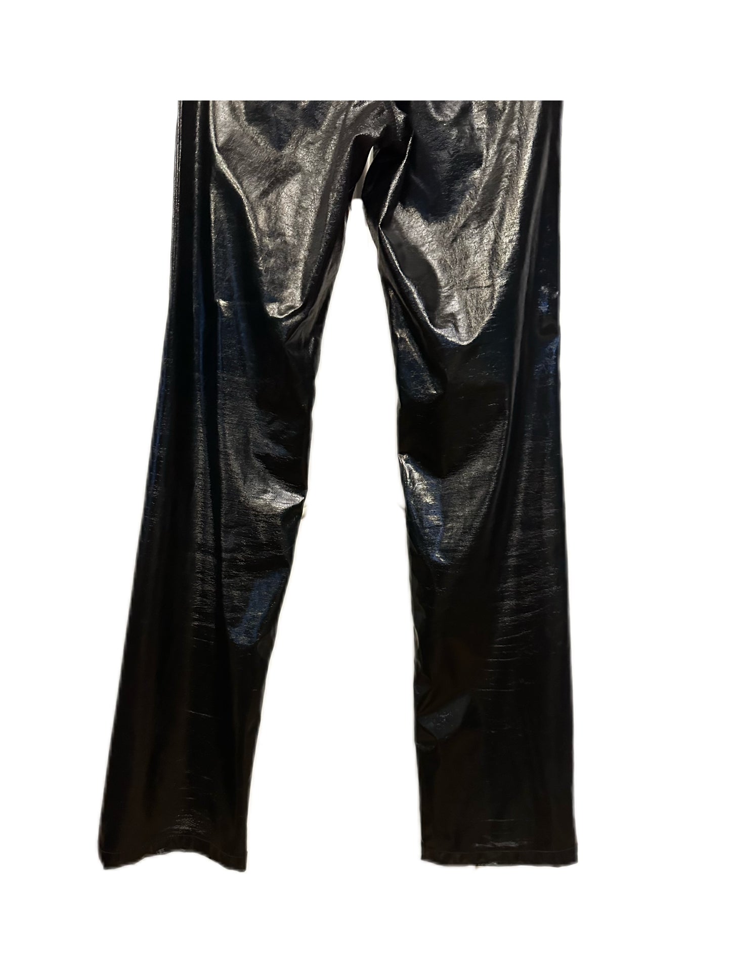 Ottolinger Black Shiny Surface Punk Drape Trousers