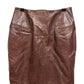 Christian Dior by John Galliano Y2K  Runway Deep Purple Ostrich Print Lambskin Leather Pencil Skirt